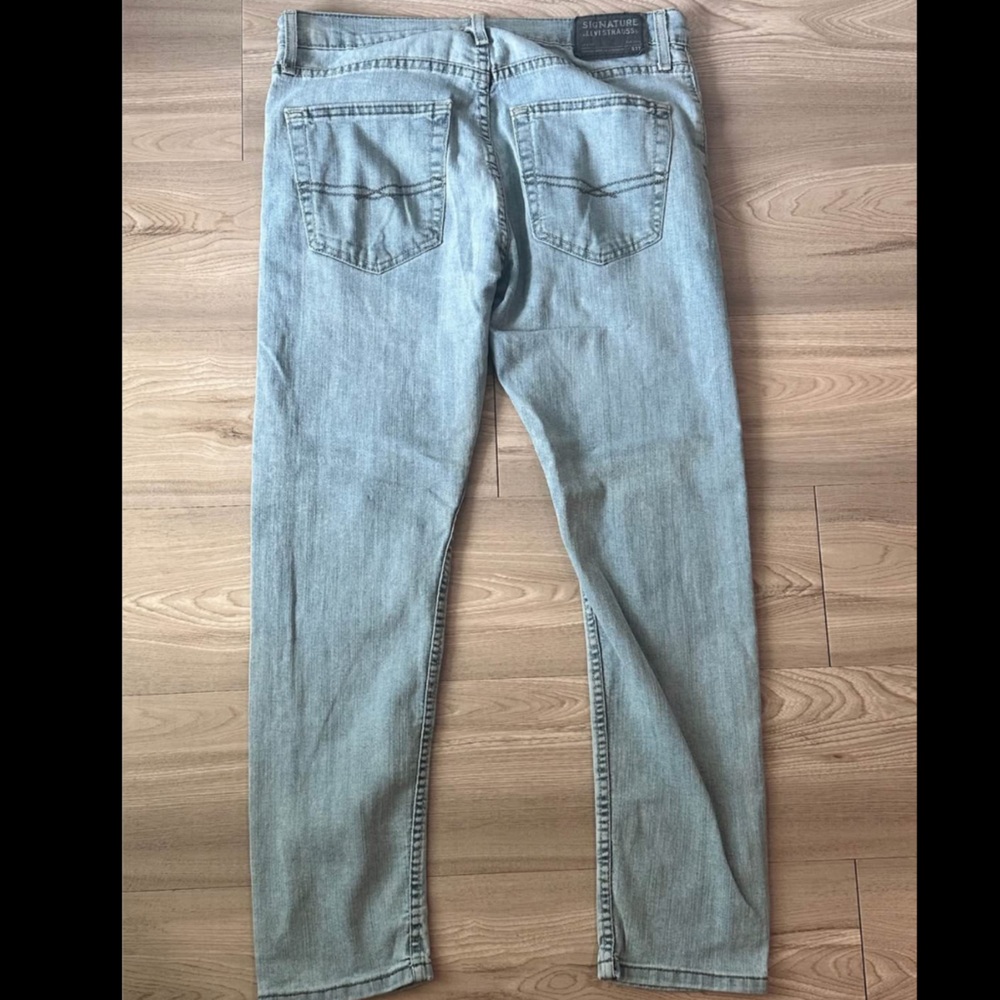 BUNDLE Signature levi Gray Straight Jeans & Classic Riveted Levi Strauss - Blue